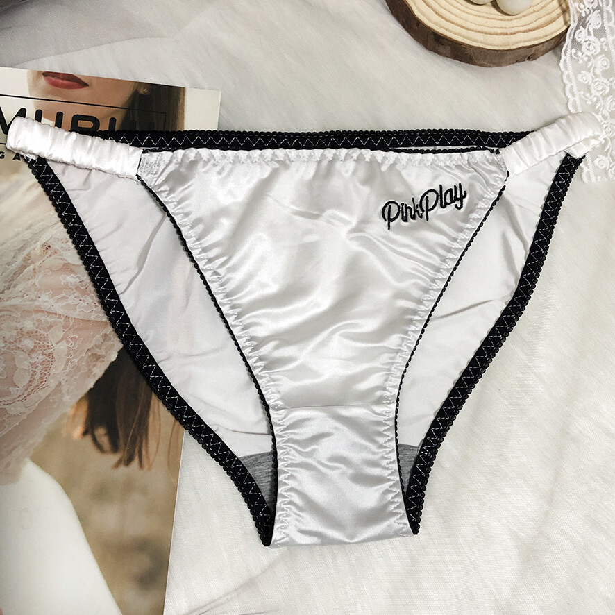 5 Pcs Lot Womens Sexy Silky Satin Panties Briefs String Bikinis Lingeries Undies