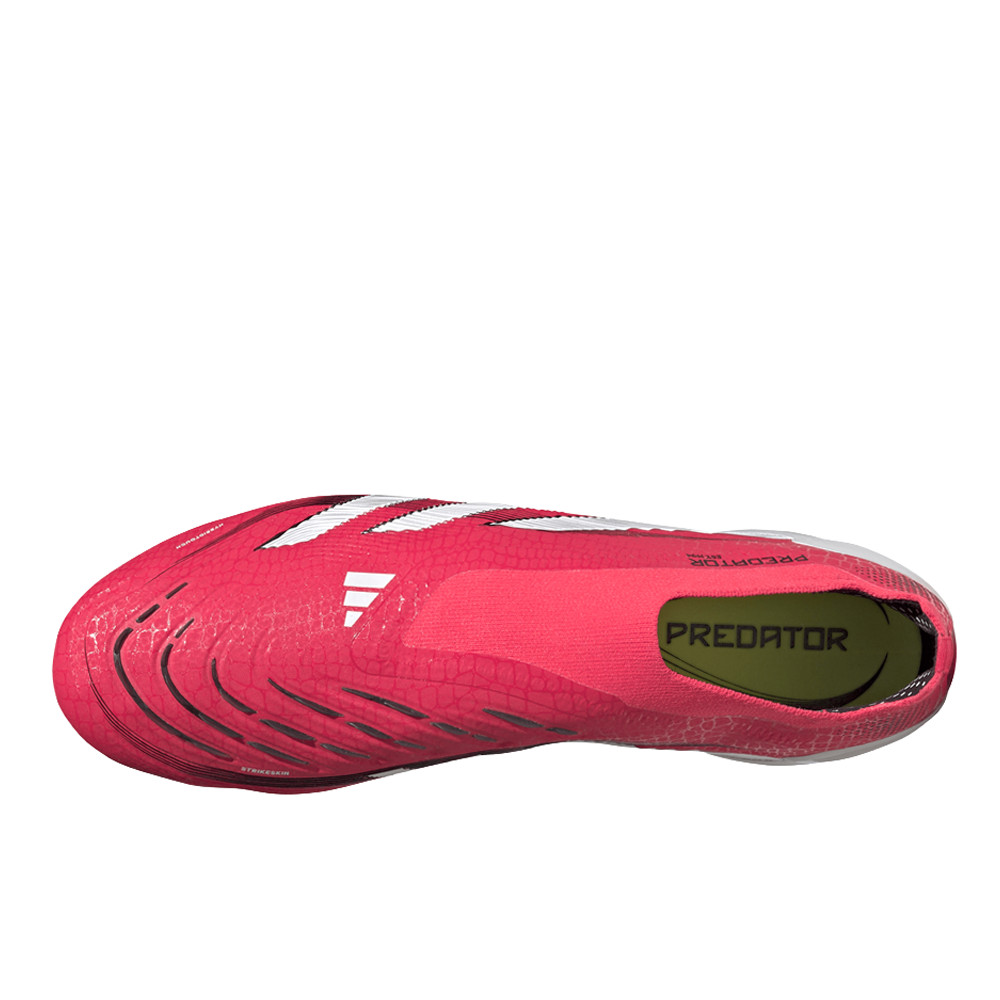adidas Predator Elite Laceless Firm Ground Soccer Cleats Mens Red Sneakers Athle