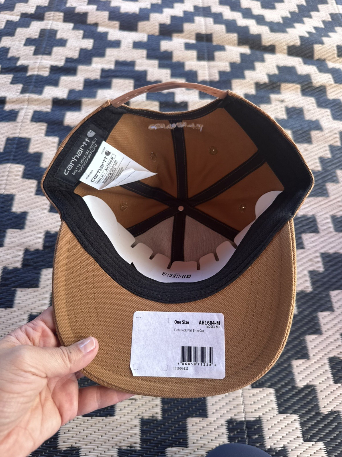 Carhartt Baseball Cap Canvas HAT Mens ONE SIZE Brown Force Snap Back NWT