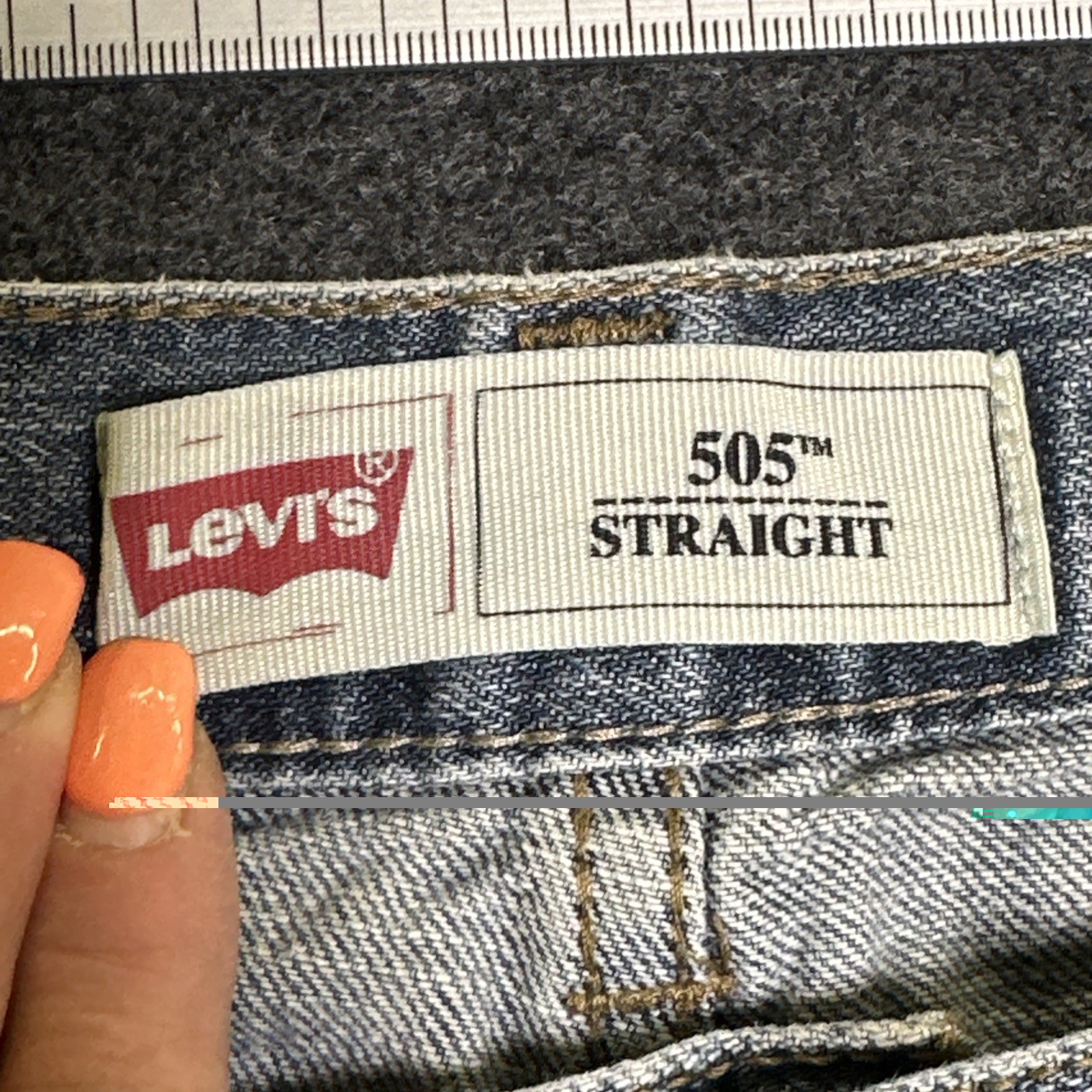 # 78 Levis 505 Regular Fit Jeans Mens 12 Husky Blue Denim Straight Leg 32×27