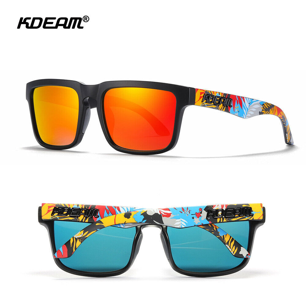 KDEAM Square Polarized Sunglasses Men’s Women Sports Driving UV400 Shade Glasses