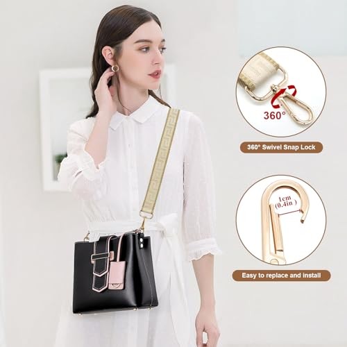 Purse Strap Wide 3.8cm Shoulder Strap Crossbody Bag Strap Replacement Beige