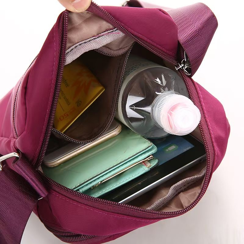 Women Large Waterproof Messenger Cross Body Handbag Bag Shoulder Purse Magenta