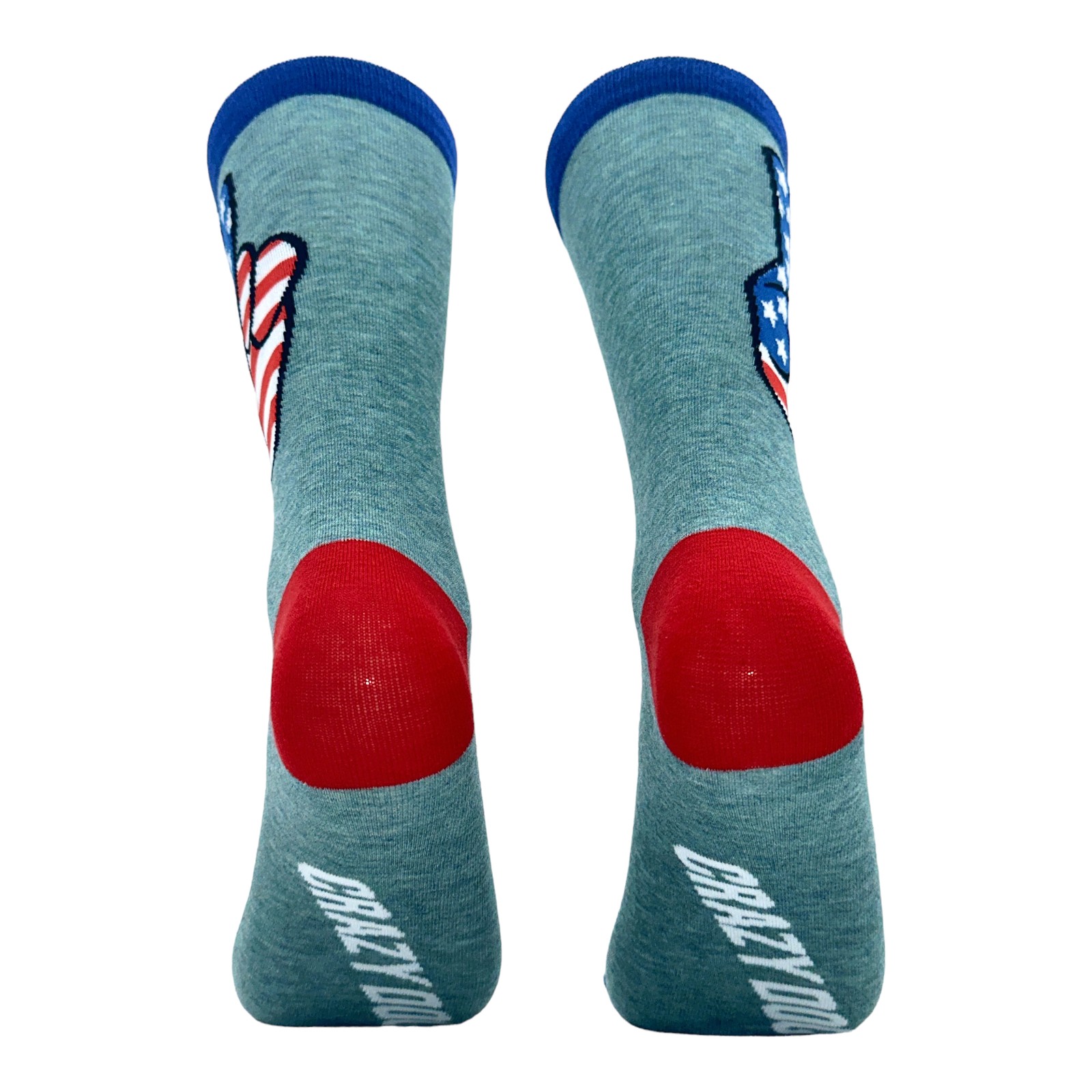 Men’s USA Peace Hands Socks Funny Awesome Fourth Of July Patriotic Flag Lovers