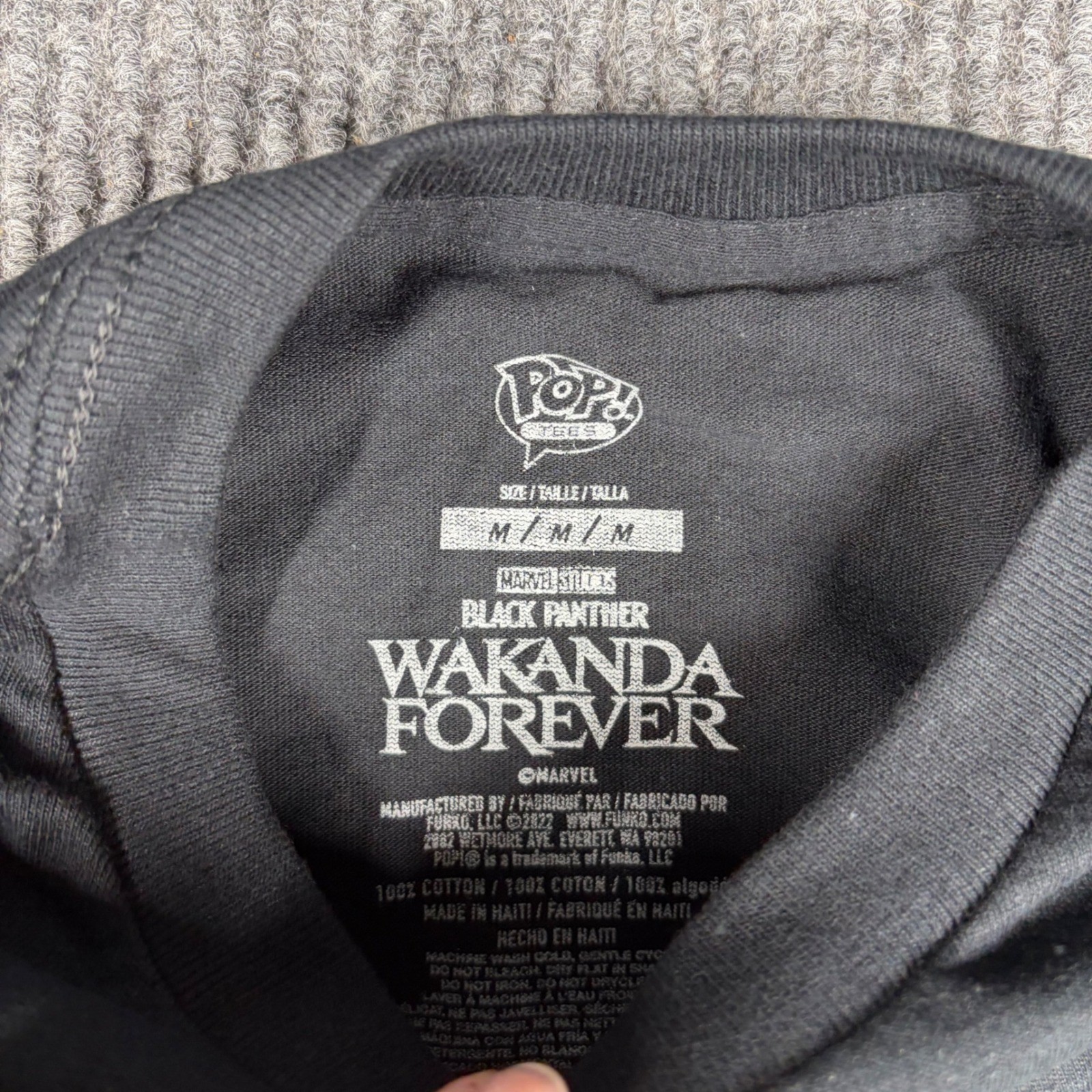 Marvel Shirt Mens M Black Panther Wakanda Forever Funko Pop Tee Black