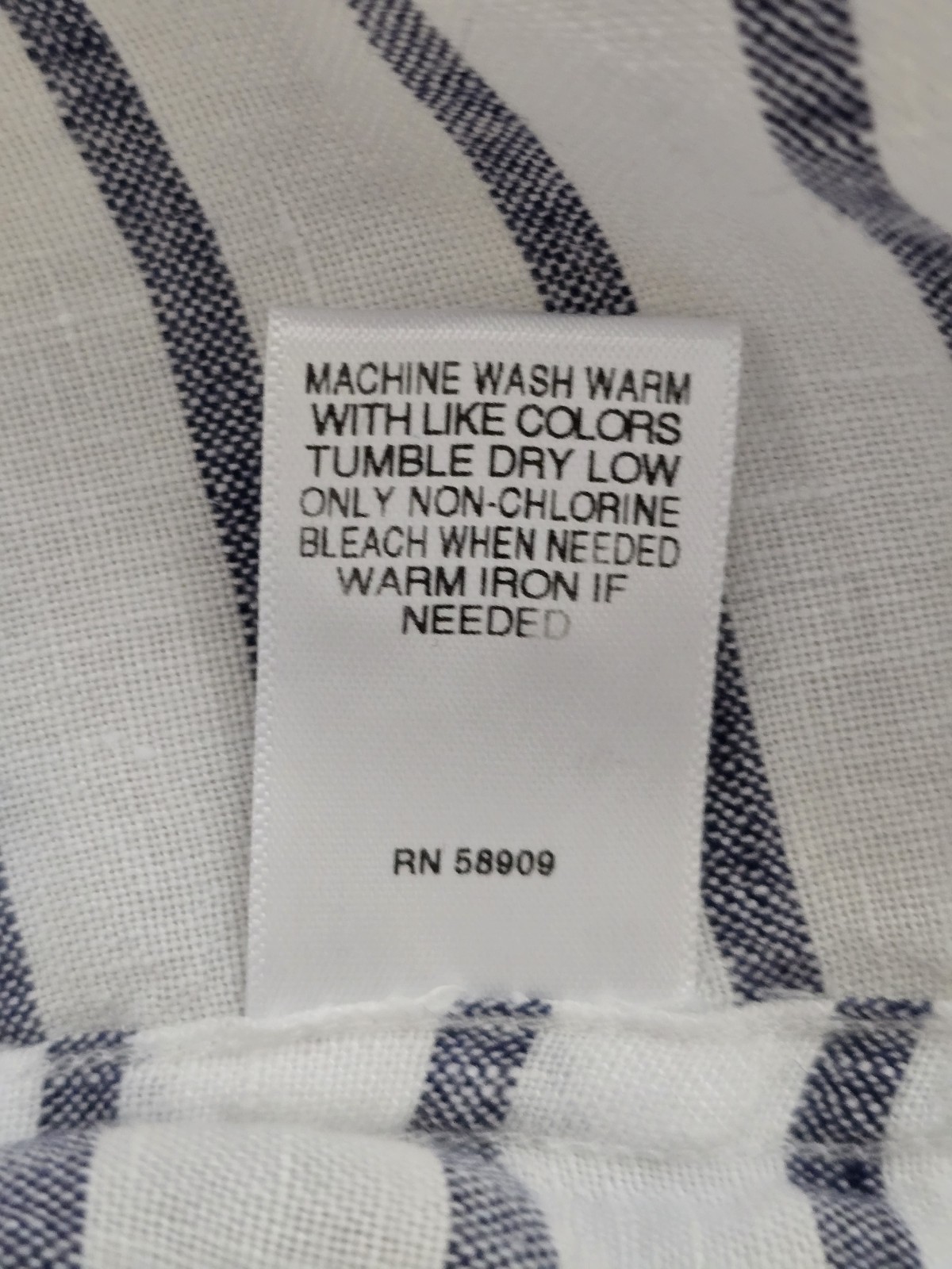 Baird McNutt Irish Linen Popover Tunic Blouse Women SzM Nautical Stripes