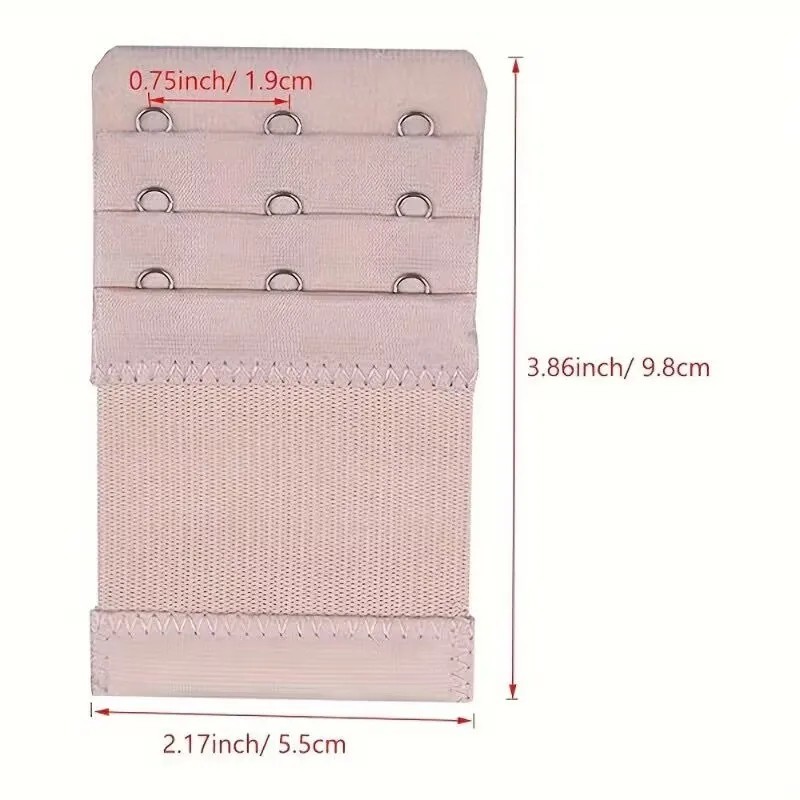 4 Pieces 3-Hook Bra Strap Extender; Comfortable and Adjustable Bra Strap Clip