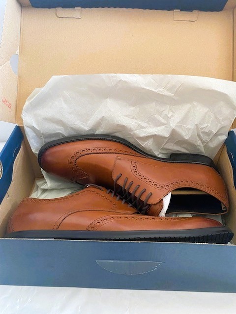 Cole Haan ME Wing Oxford Men’s British Tan Leather Almond Toe Dress Shoes