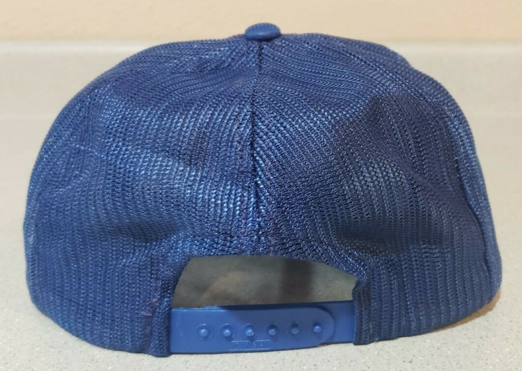 Vintage Rebel Lures Patch Snapback Mesh Trucker Hat Young An (Blue)