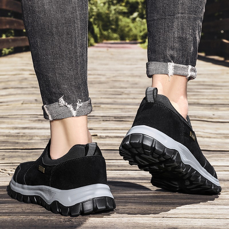 Men’s Slip-On Walking SneakersHiking Orthopedic Slip-On Wide Trail Shoes