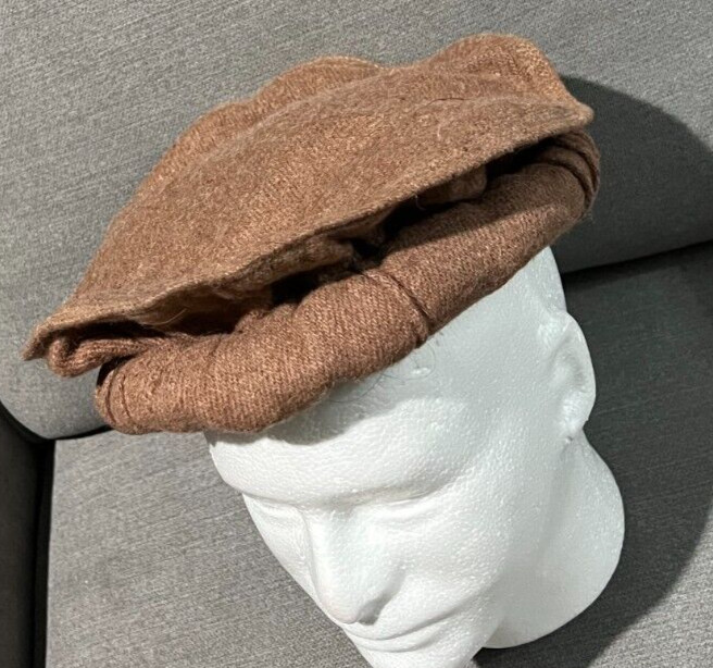Afghan Pakistan Chitrali Pashtun Tribal Pakol Cap Kufi Topi Hat Light/Pale Brown