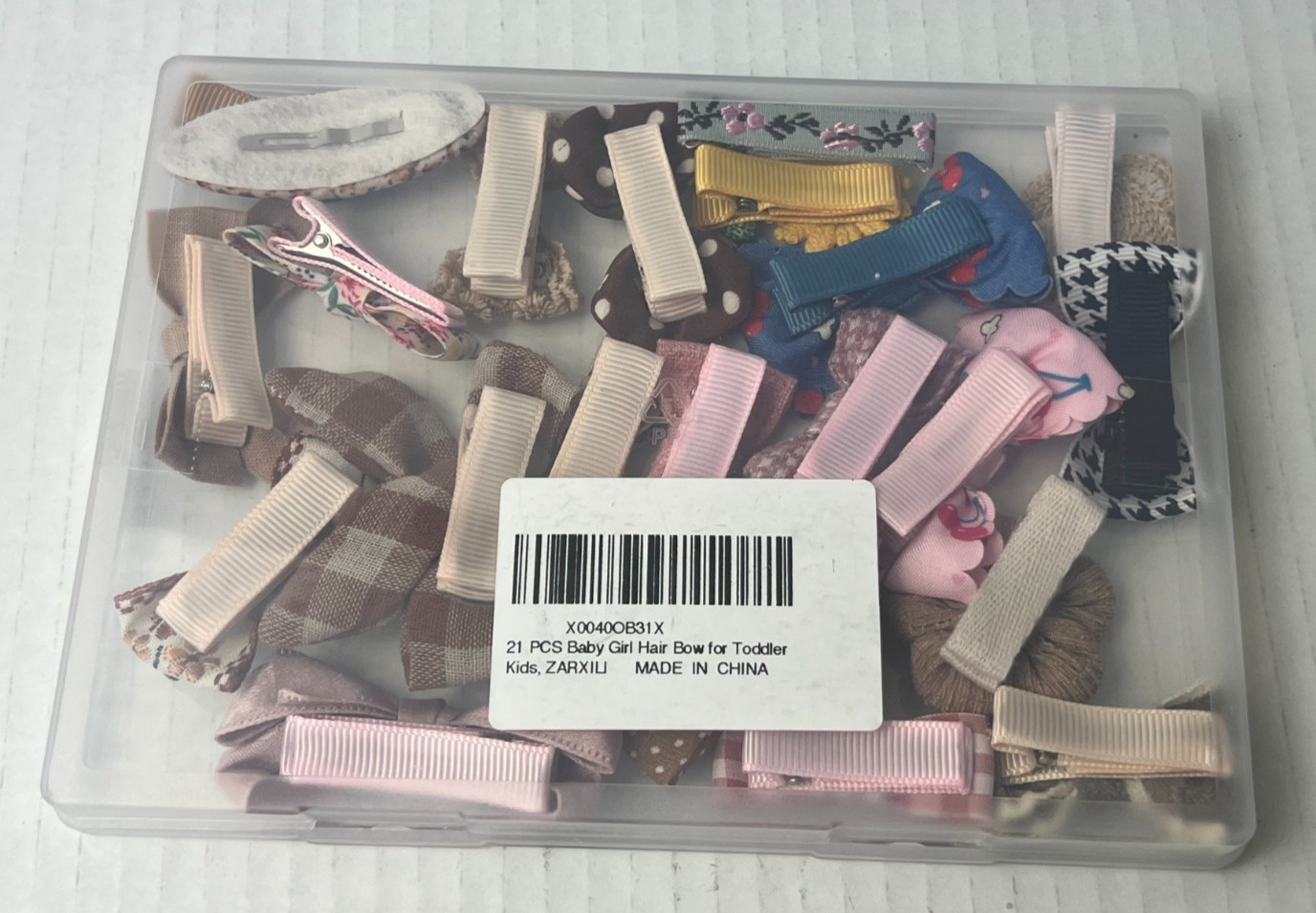 21 Pack Baby Girls Hair Clips Bows Fully Lined Non Slip Barrettes for Fine Hair