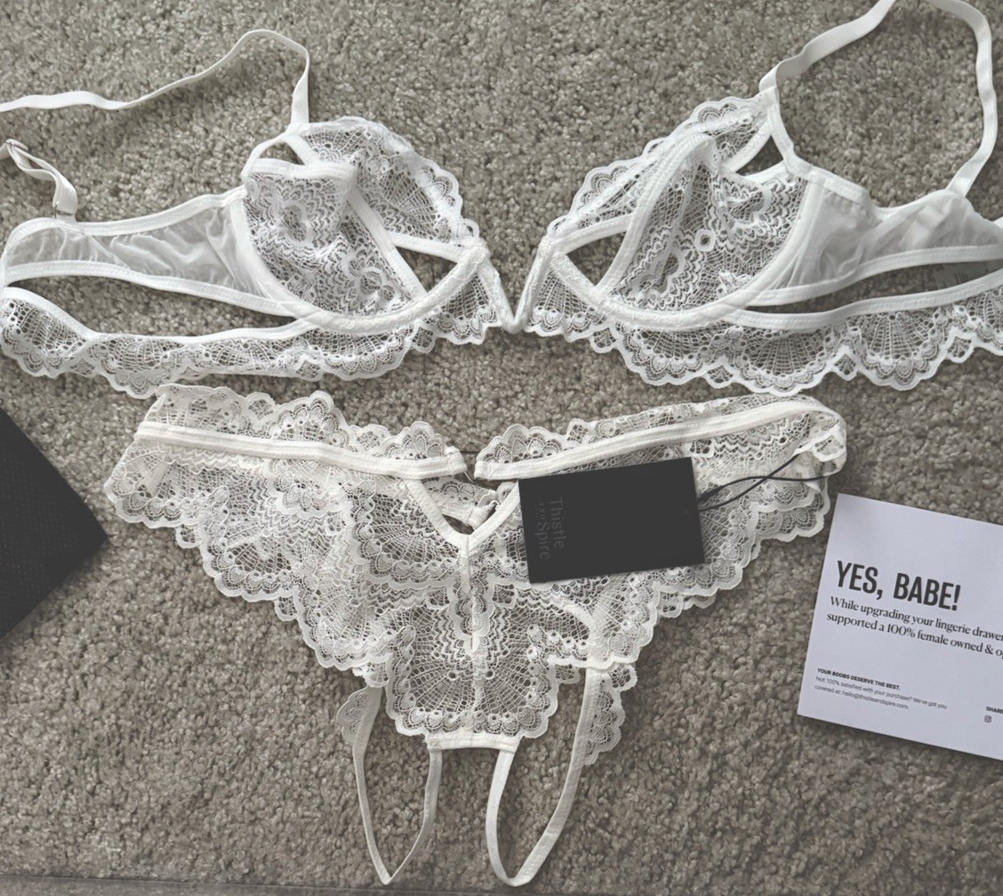 New Thistle And Spire Tigris Bra & Thong Set Women’s Size Medium & 34C