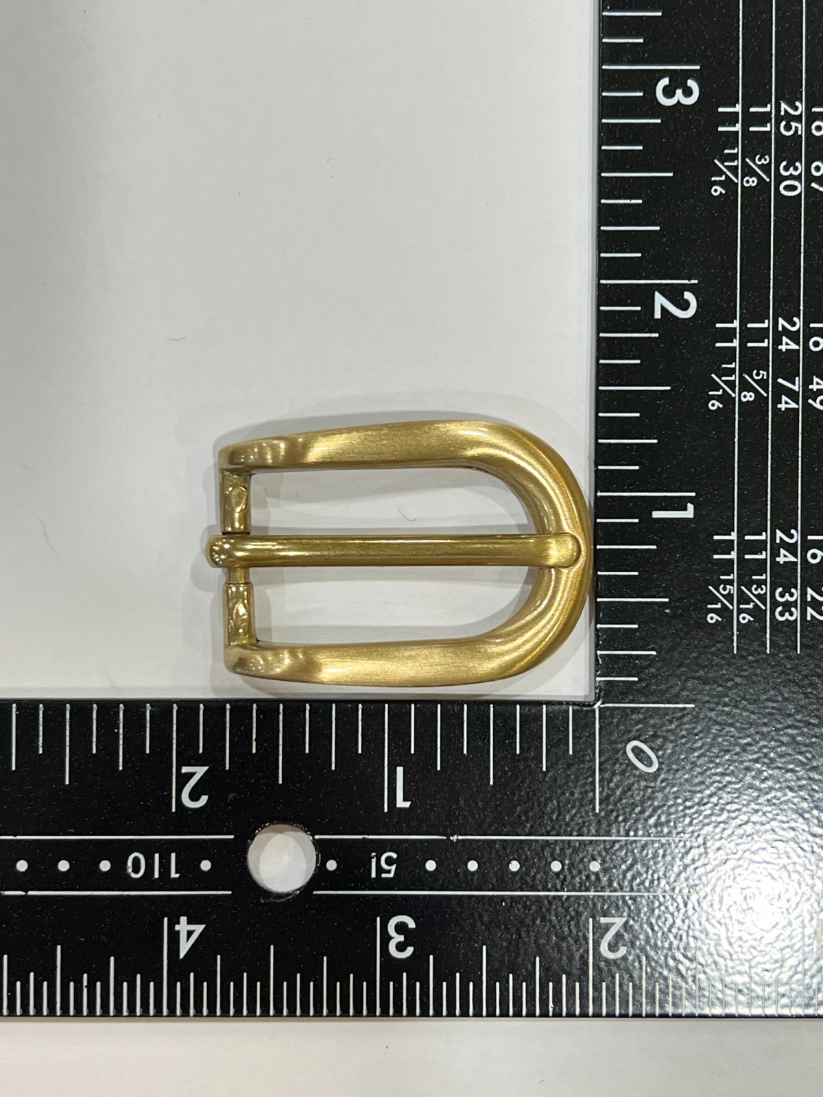 Solid Brass Satin Brass Belt Buckle Made in Italy Fits 0.79″ Belt Strap