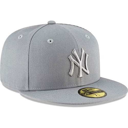 New Era New York Yankees 5950 Fitted Hat MLB Basic Solid Color Storm Gray Cap