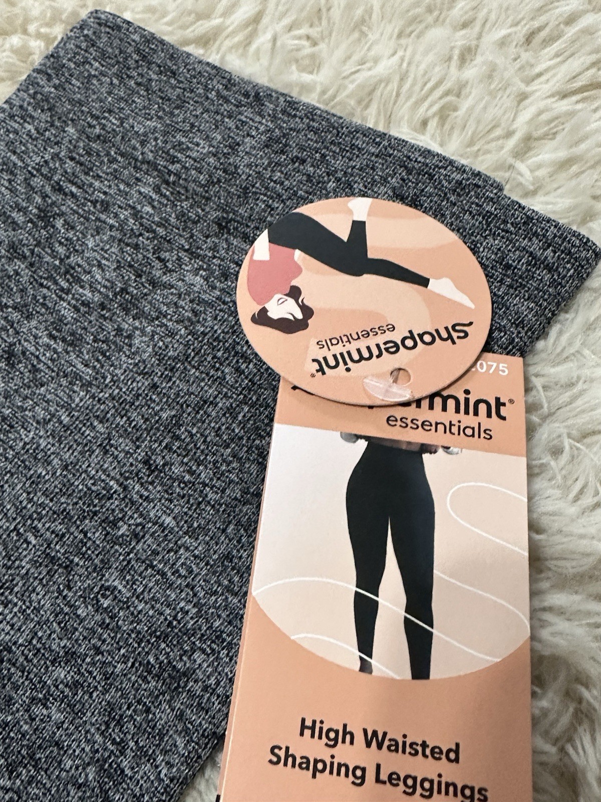 Shapermint Essentials High-Waisted Compression Leggings Heather Gray Size S or M