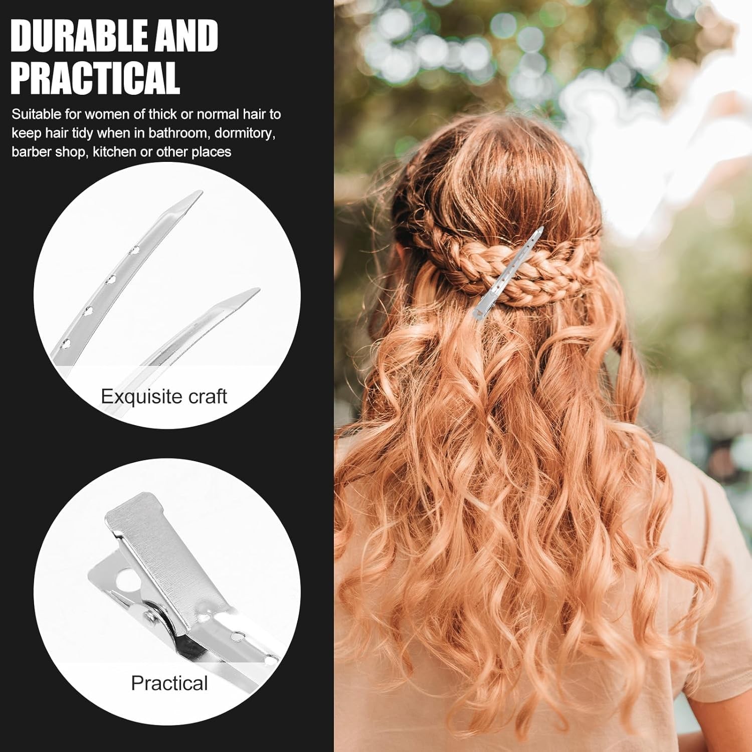 500x Silver Metal Duck Bill Hair Clips for Women -Hair Styling,Hair Coloring LOT