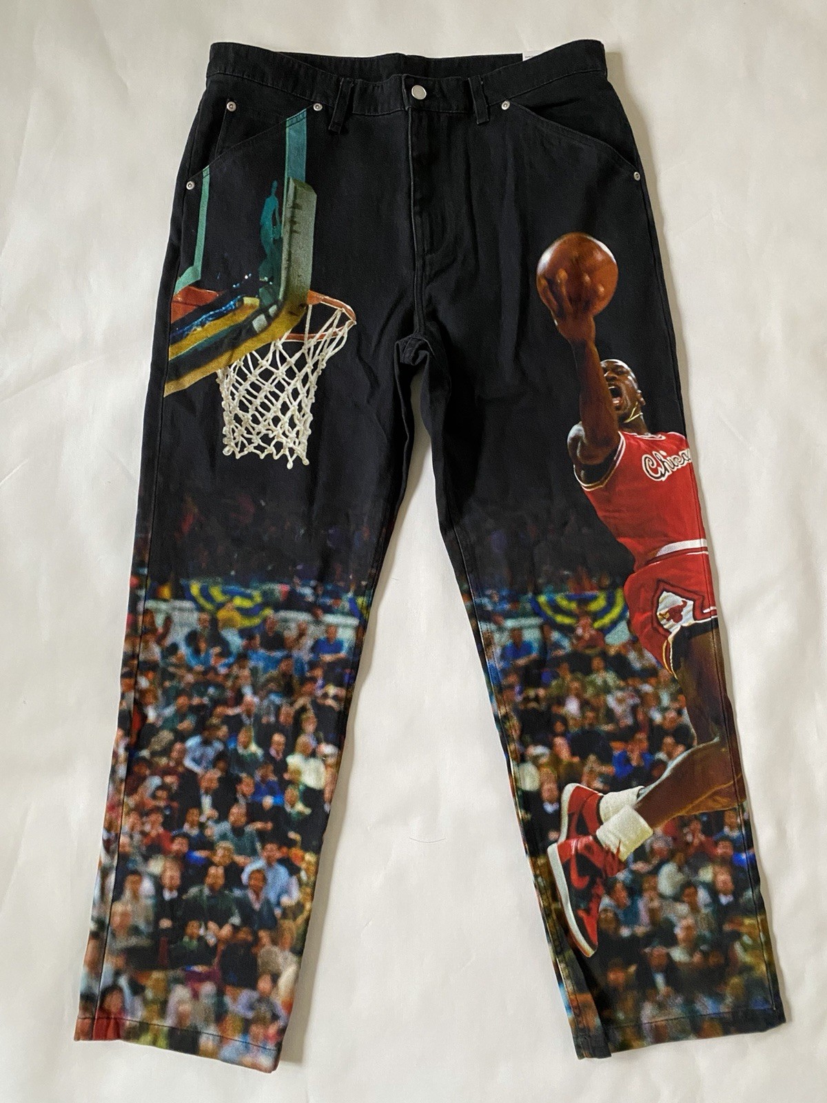 Air Jordan Printed Dunk Contest Twill Pants Black Size 34