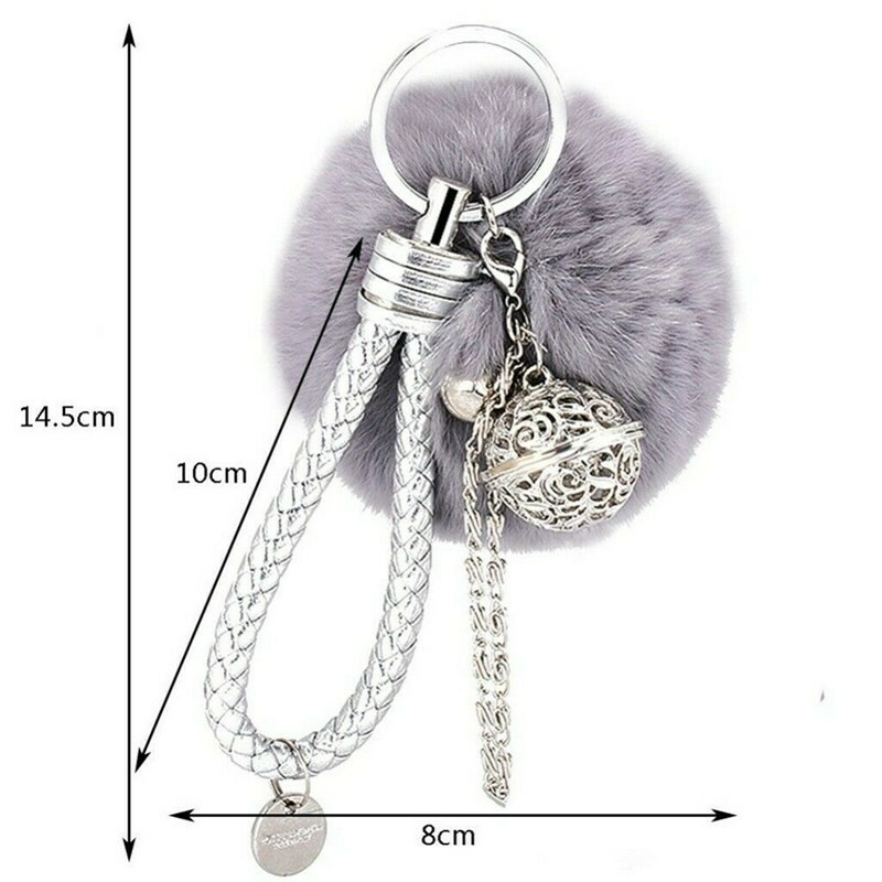 Hanging Ornament Pom Pom Keychain Plush Ball Key Chain Fluffy Accessories Car