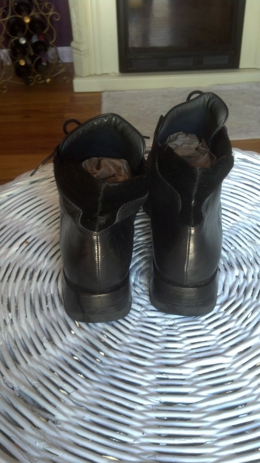 (Theresia M. Celeste) Black SOFT Leather Ankle Boots (Germany) Euro Size 4.5