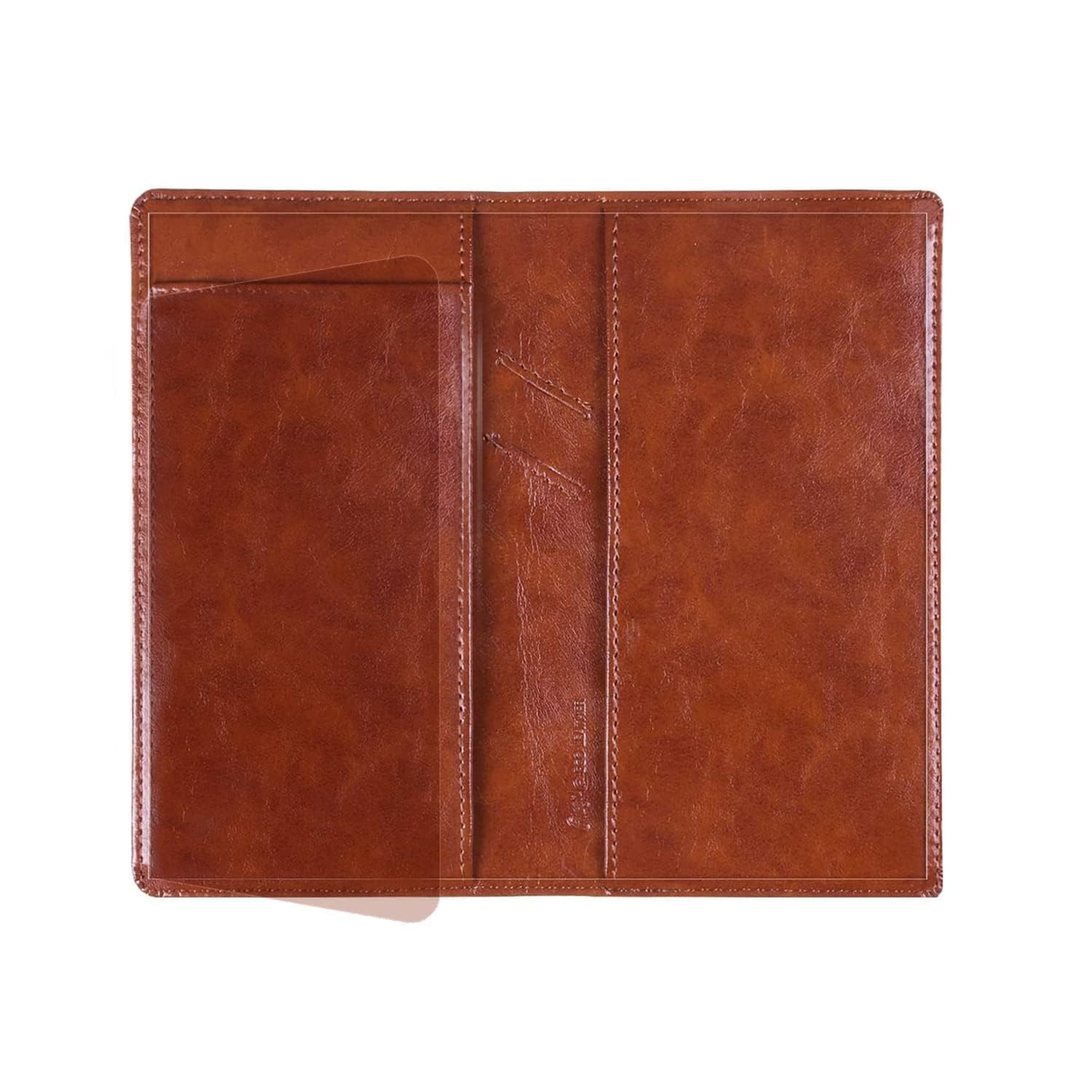 GNEGNI PU Leather Checkbook Cover for Men and Women, Slim Standard Check Regi…