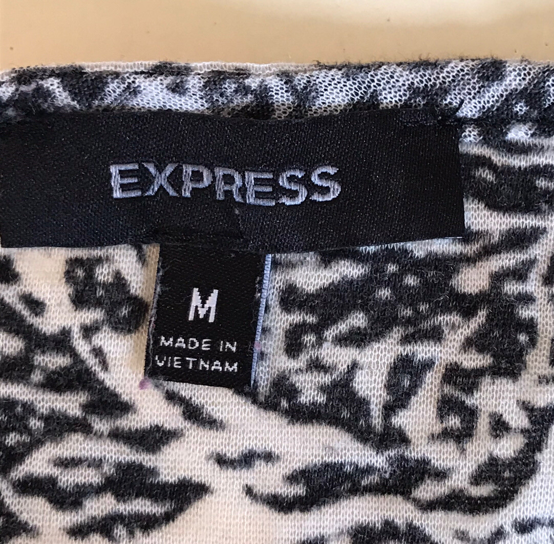 Express Womens Mesh Top Solid Skirt Dress Sz M pre-owned