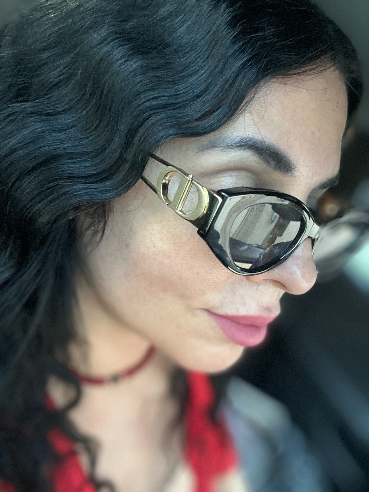 Dior Women’s Cat Eye Sunglasses Black Plastic Frame Black Tinted Lenses