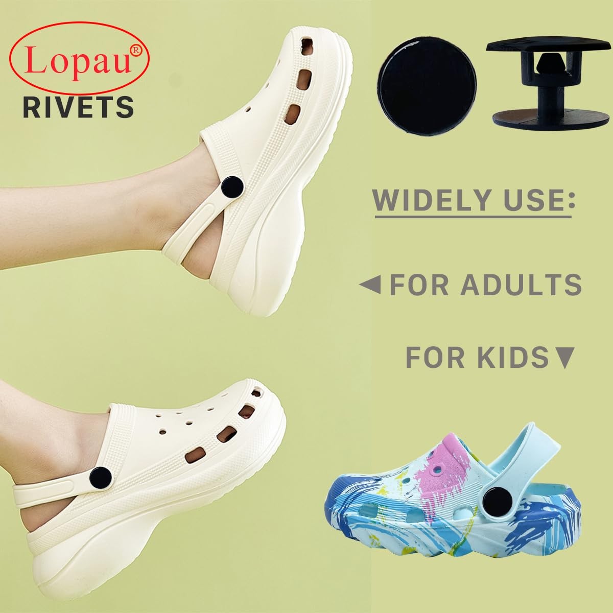 10Sets Replacement Rivets for Croc, Replacement Strap Buttons Snap for Clogs …