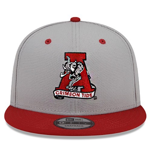 New Era Alabama Crimson Tide Snapback Hat NCAA Gray Burgundy 2 Tone Color Cap