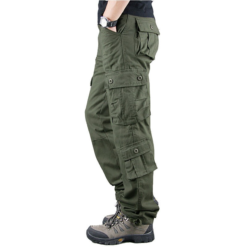 Men’s Army Tactical Combat Cotton Cargo Work Pants Outdoor Hiking Trousers