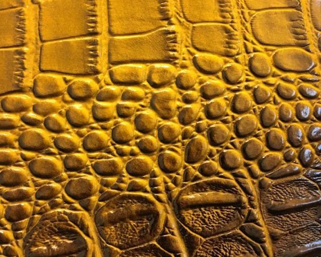 BIG NILE CROCODILE 3D Texture Faux Leather Upholstery Vinyl Fabric YARD