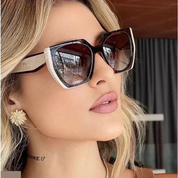 PRADA PR 15WS Women’s Sunglasses 01R0A6 Tortoise Caramel Powder Brown Grad w/Box