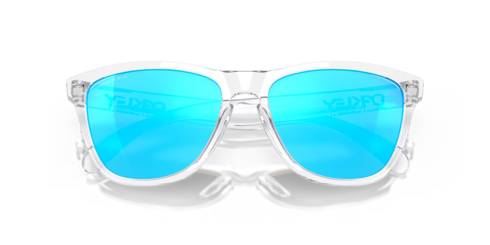 Oakley Frogskins Crystal Clear/Prizm Sapphire Men’s Sunglasses OO9013-D055