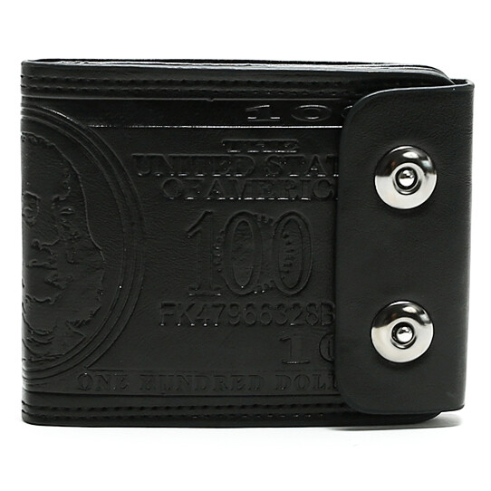 Men Novelty US 100 Dollar Wallet Bill Money Safe Purse with Magnetic Buckle Gift