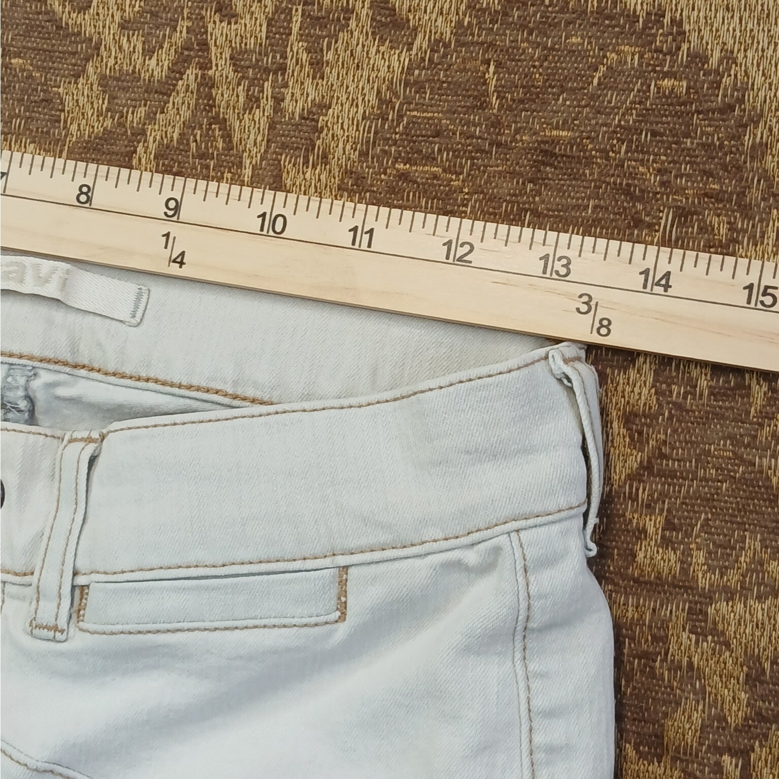 Mavi Audrey Snap Front Low Waist Jeans Womens 29 x 34 Stretch Denim Bootcut L