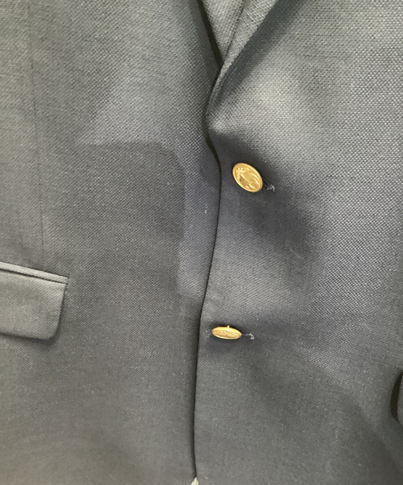 BROOKS BROTHERS Gold-buttoned blazer Size: 38 Navy Men 6209-001TA1