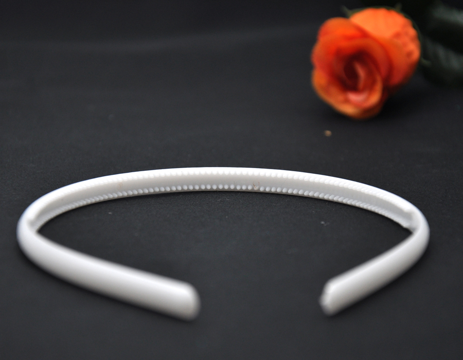 12 Plastic Headbands w/ Inner Teeth White or Black US Seller