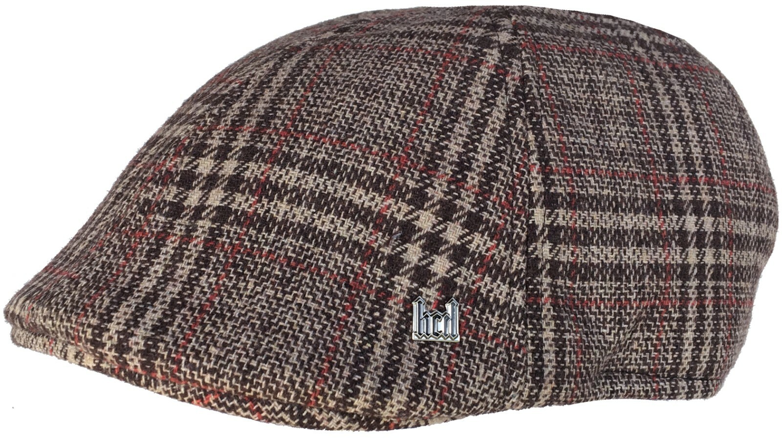 Headchange Econo Plaid Wool Blend 6 Panel Ivy Hat Duck Bill Scally Cap Driver