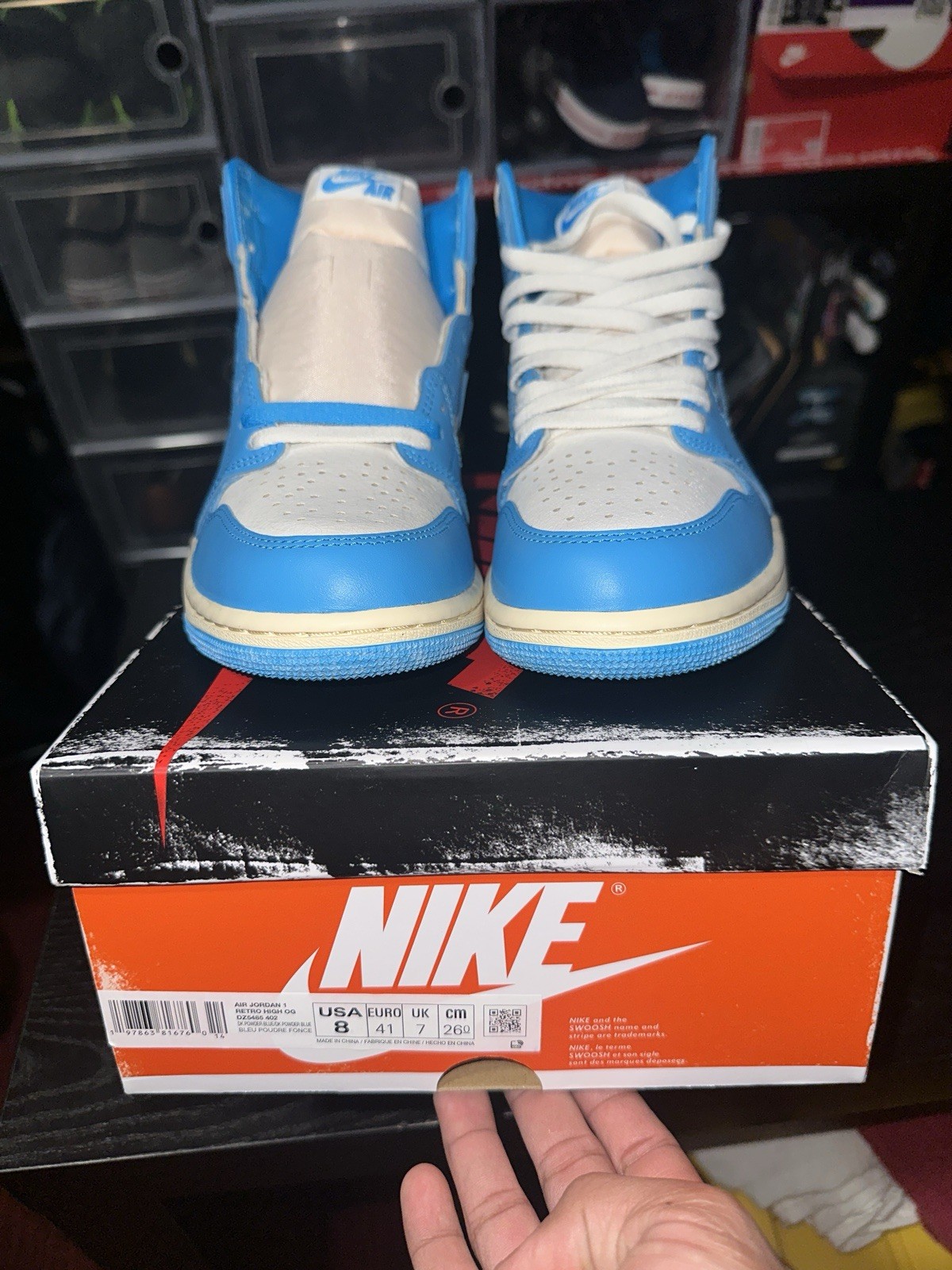 Air Jordan 1 Retro OG High Top UNC Reimagined Size 8 Mens 9.5 Womens