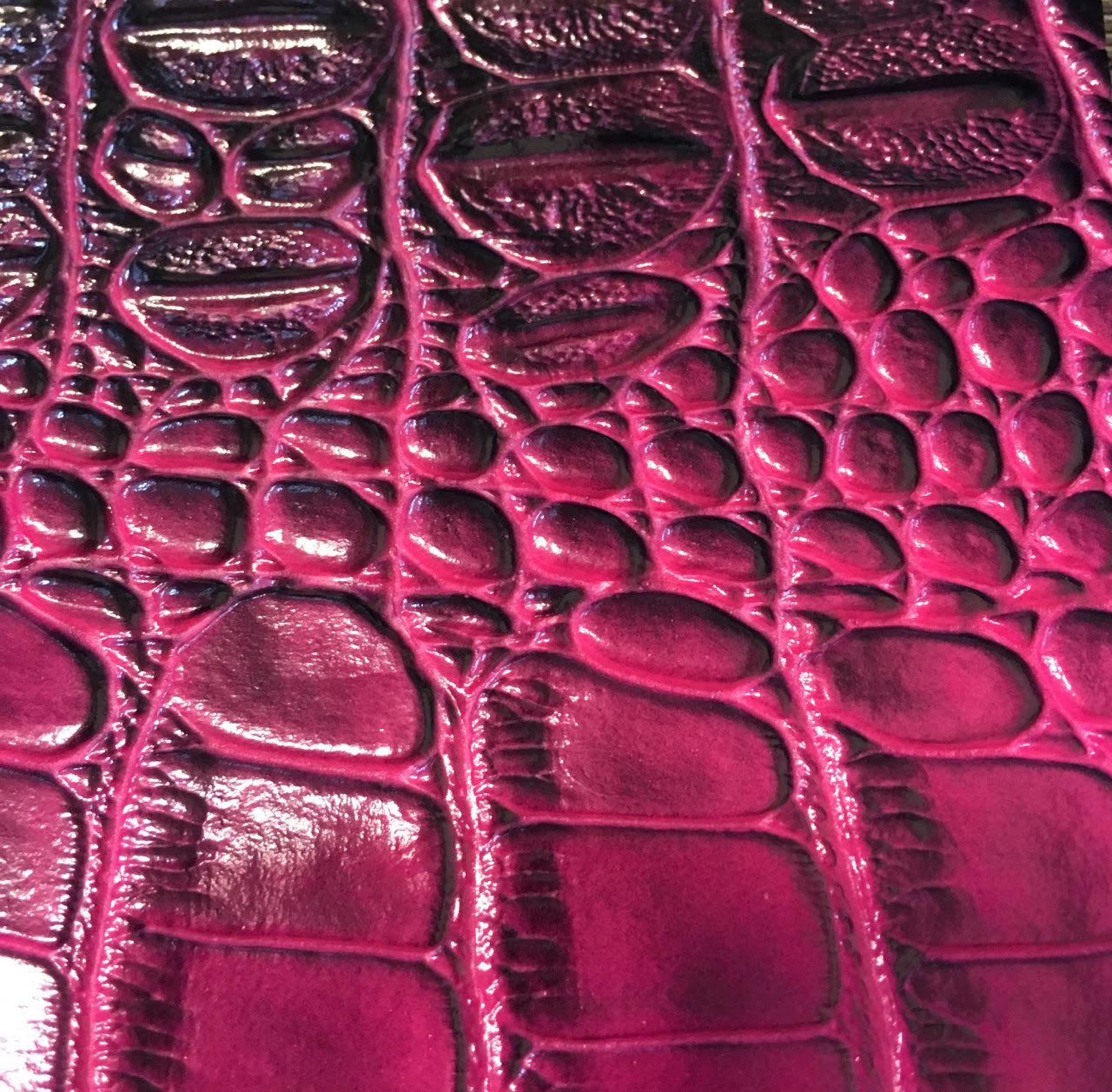 BIG NILE CROCODILE 3D Texture Faux Leather Upholstery Vinyl Fabric YARD