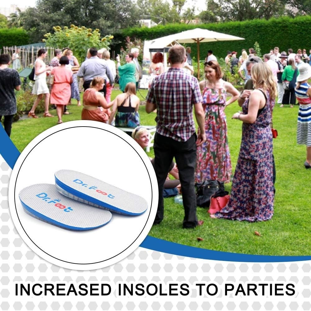 Anti-Slip Height Increase Insoles – Shock Absorbing Heel Lift for All Shoes