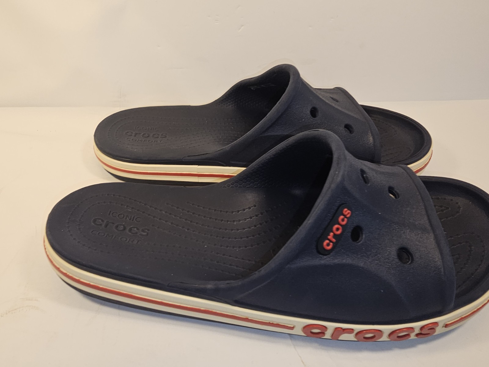 Crocs Unisex Bayaband Slide – Navy/Pepper – Men’s 6 Womens 8