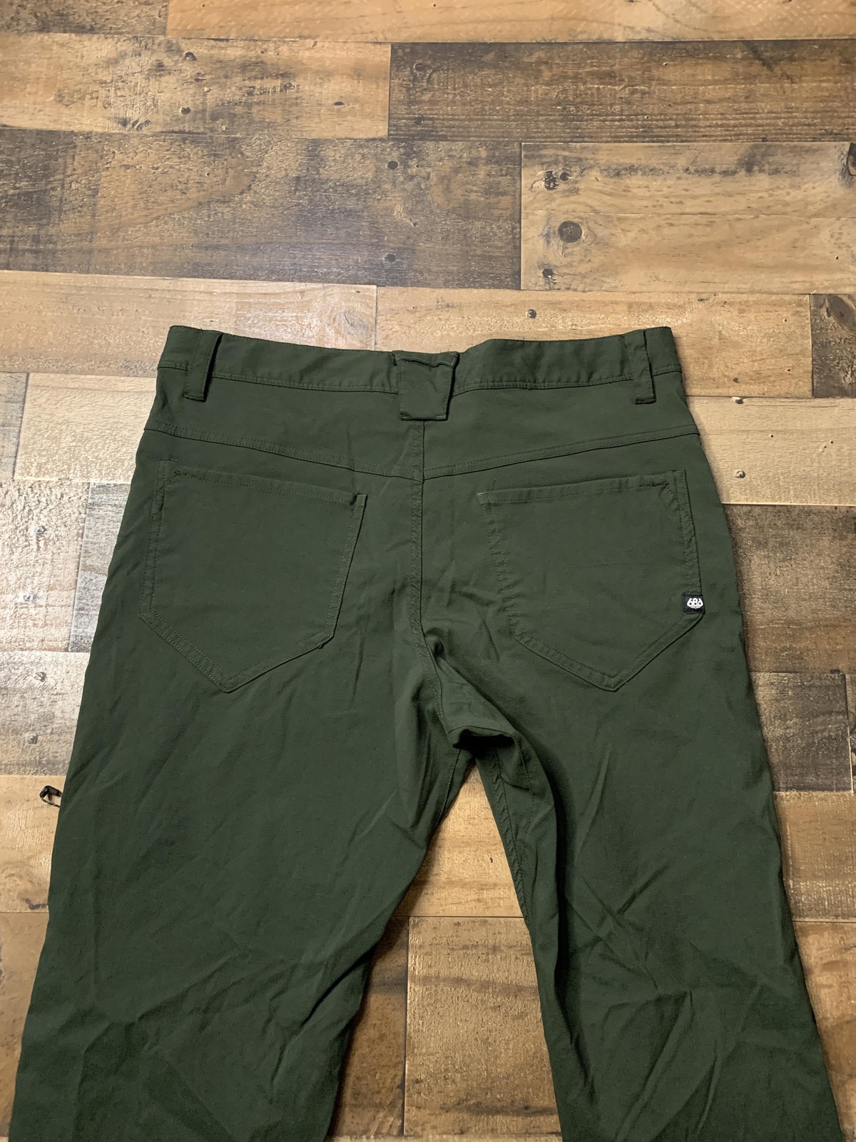 686 Everywhere Pants Mens 34×30 Green Slim Fit Stretch Hiking Tech Softshell
