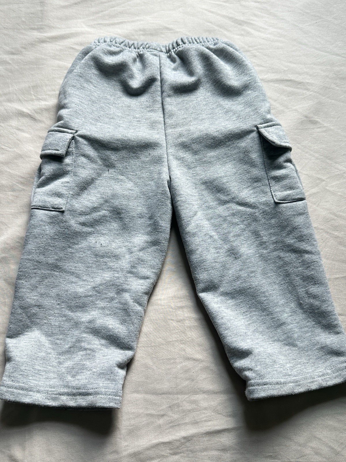 SHEIN Cargo Pants Pull-On Elastic Waist Pockets Solid Blue Unisex Baby 18-24M