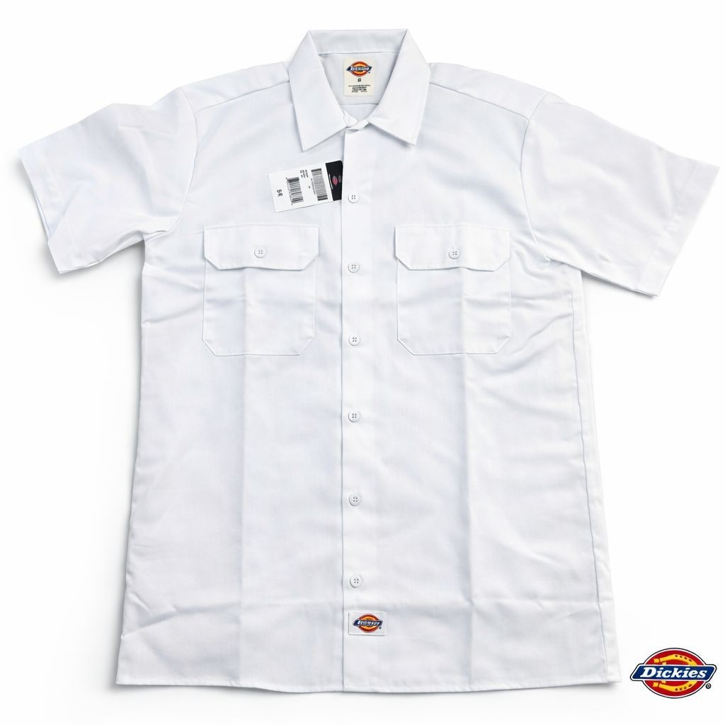 Dickies Men’s Short Sleeve Durable Twill Button Down Work Shirt