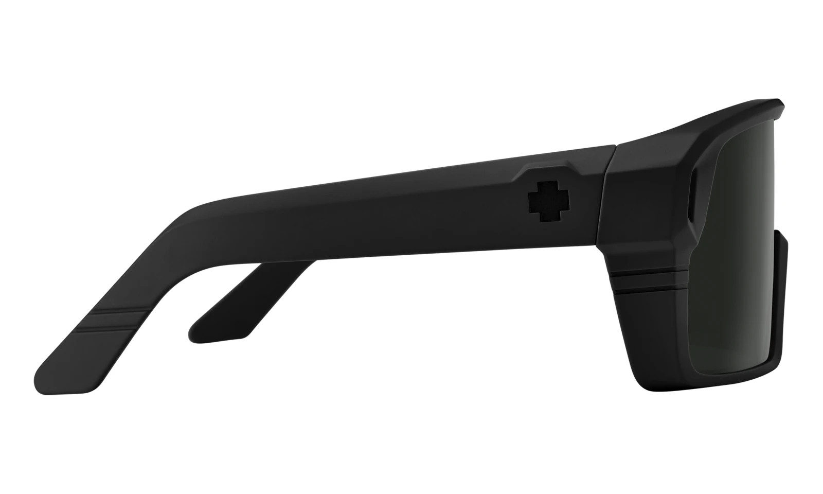 SPY MONOLITH MATTE BLACK/HAPPY GREY GREEN POLAR BLACK SPECTRA MIRROR SUNGLASSES.