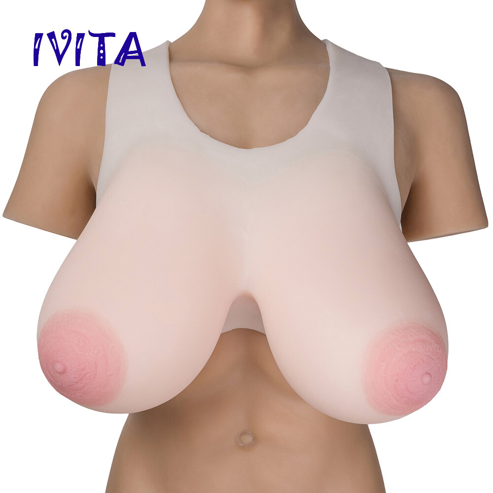 Large Cup Oval Areola Silicone Breast Forms Crossdresser Drag Queen Fake Boobs