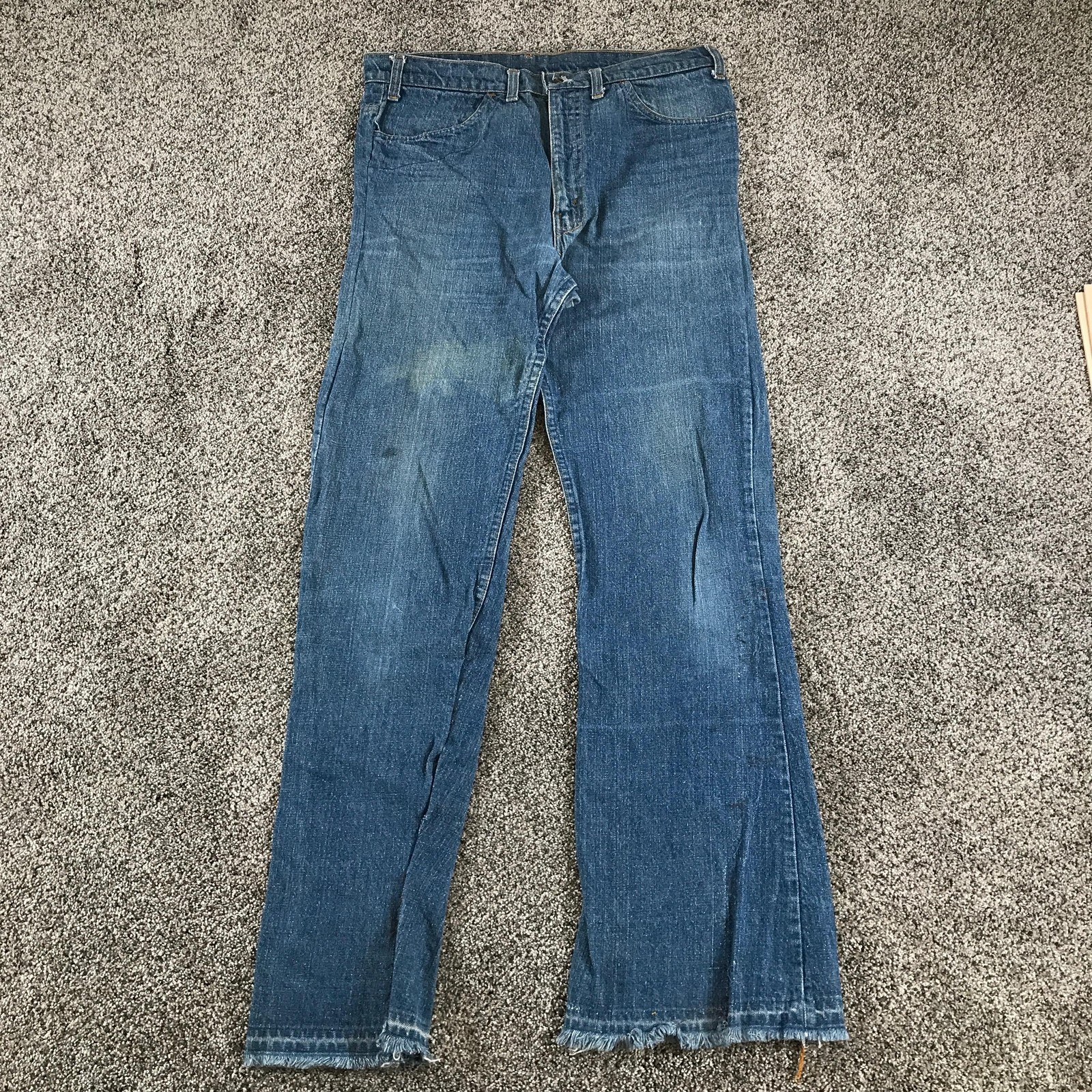 Vintage Levi’s Jeans 517 Mens 34×31 Blue Relaxed Fit Bootcut Distressed
