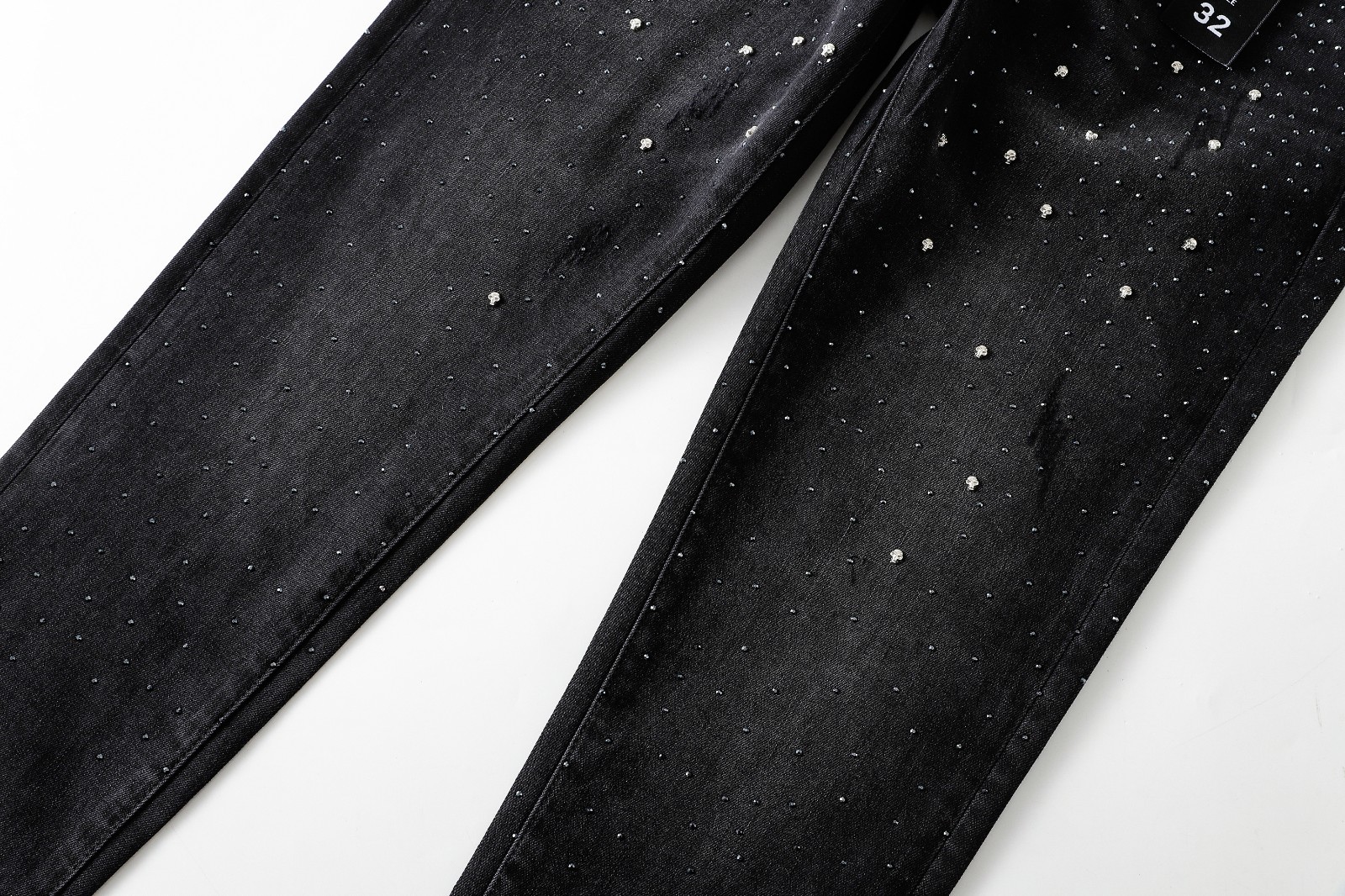2026 New Purple brand Men’s personalized Rhinestone Leisure fashion jeans