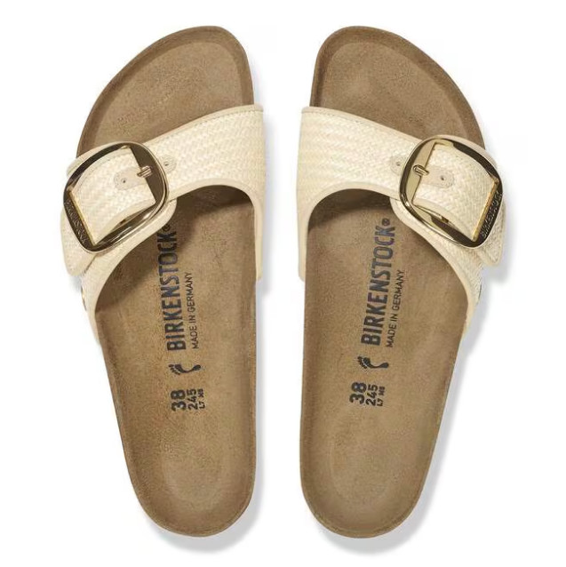 New Birkenstock Madrid Big Buckle Raffia Textile Sandals Unisex All Size EU